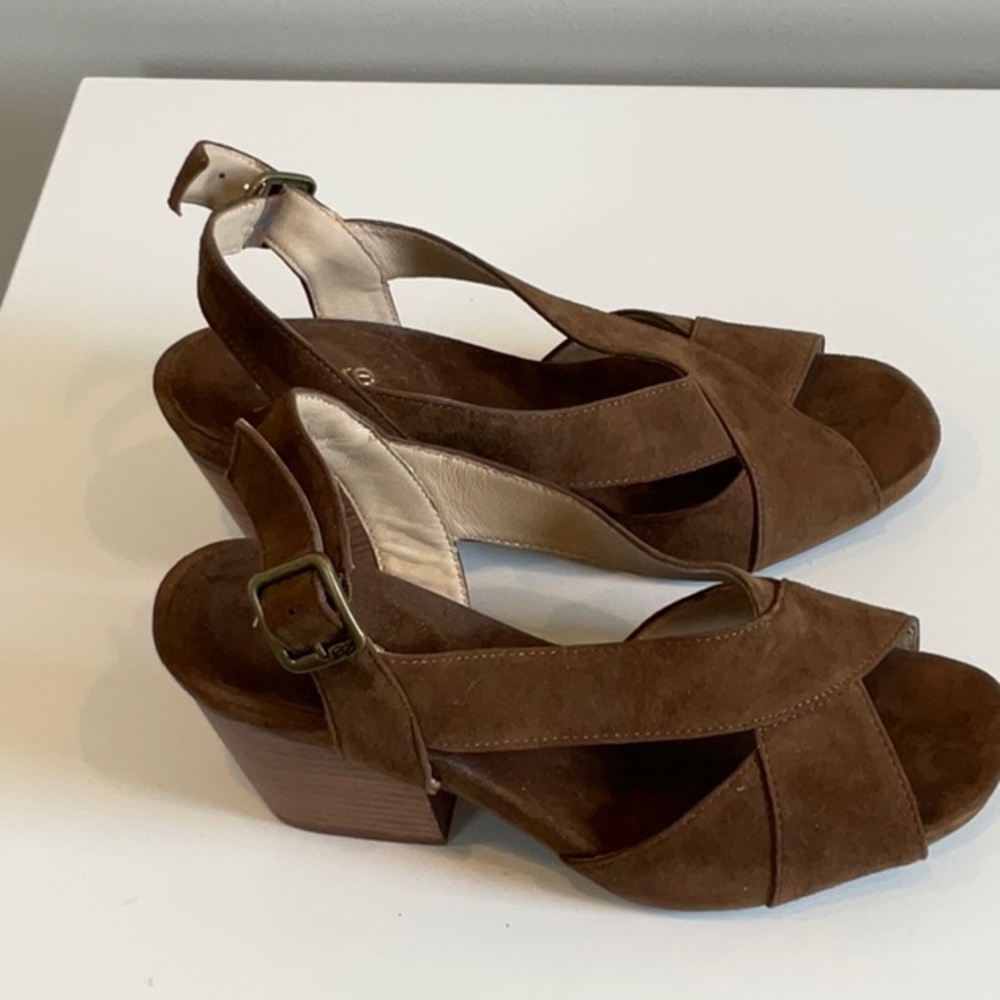 Brown Suede Women's Sandals